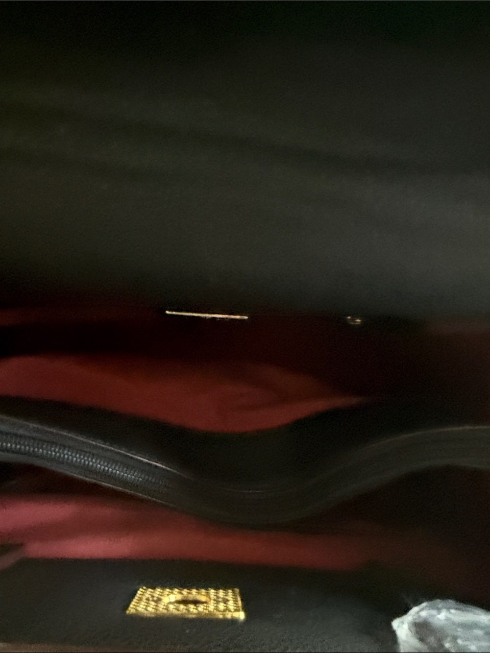 Black Quilted Top-Handle Satchel with Gold Hardware - Picture 8 of 8